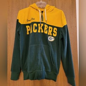 Men's Fleece NFL Green Bay Packers Zip-Up Hoodie Medium